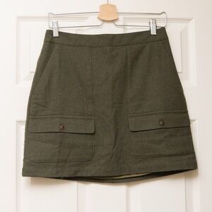 Madewell Dark Olive Mini Skirt